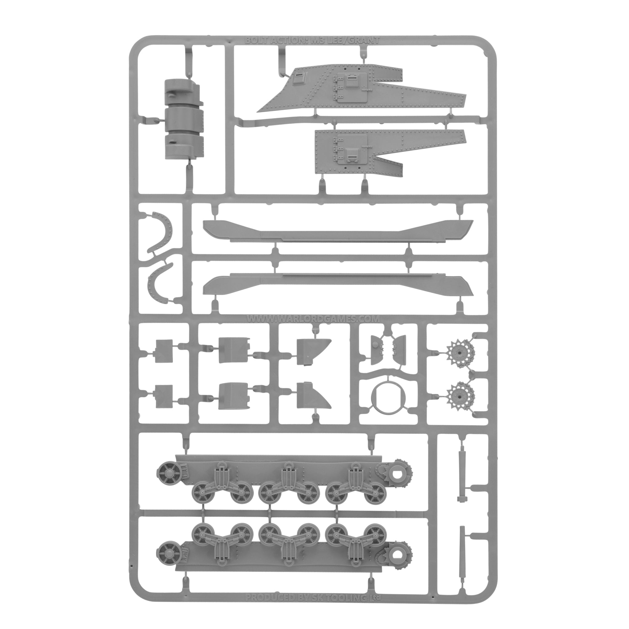 M3 Grant Medium Tank Plastic Sprue Drive Train Components
