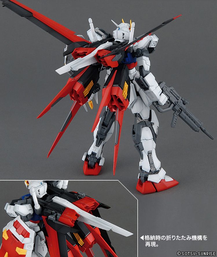 Mobile Suite Gundam SEED, MG, GAT-X105 Aile Strike Gundam (Ver.RM) 1:100 Scale Model Kit Back View