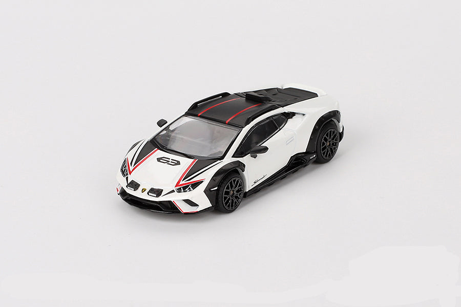 Mini GT Lamborghini Huracán Sterrato Bianco Asopo Front View