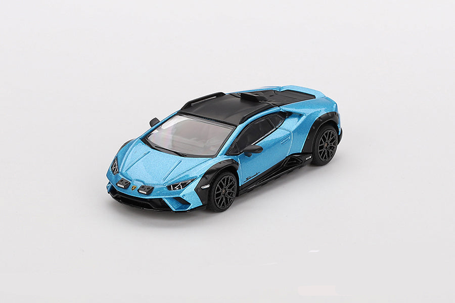 Mini GT Lamborghini Huracán Sterrato Blu Aegir Front View
