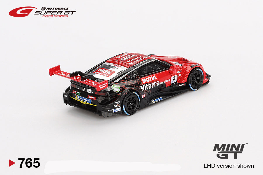 Mini GT Nissan Z GT500 Niterra MOTUL Z Rear View