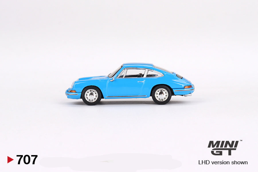 Porsche 901 1963 Quickblau 1/64 LHD Diecast Side View