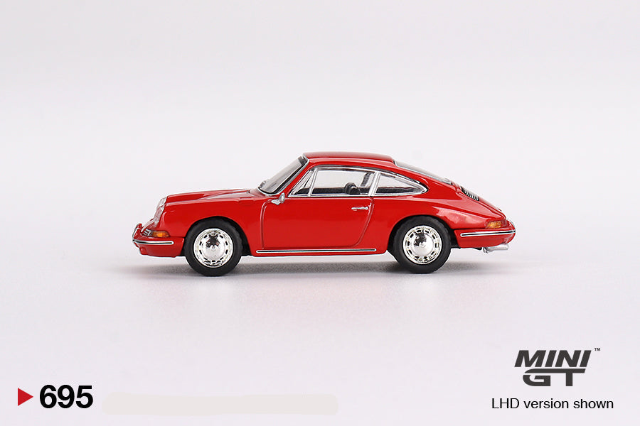 Porsche 901 Signal Red 1/64 Side View by Mini GT