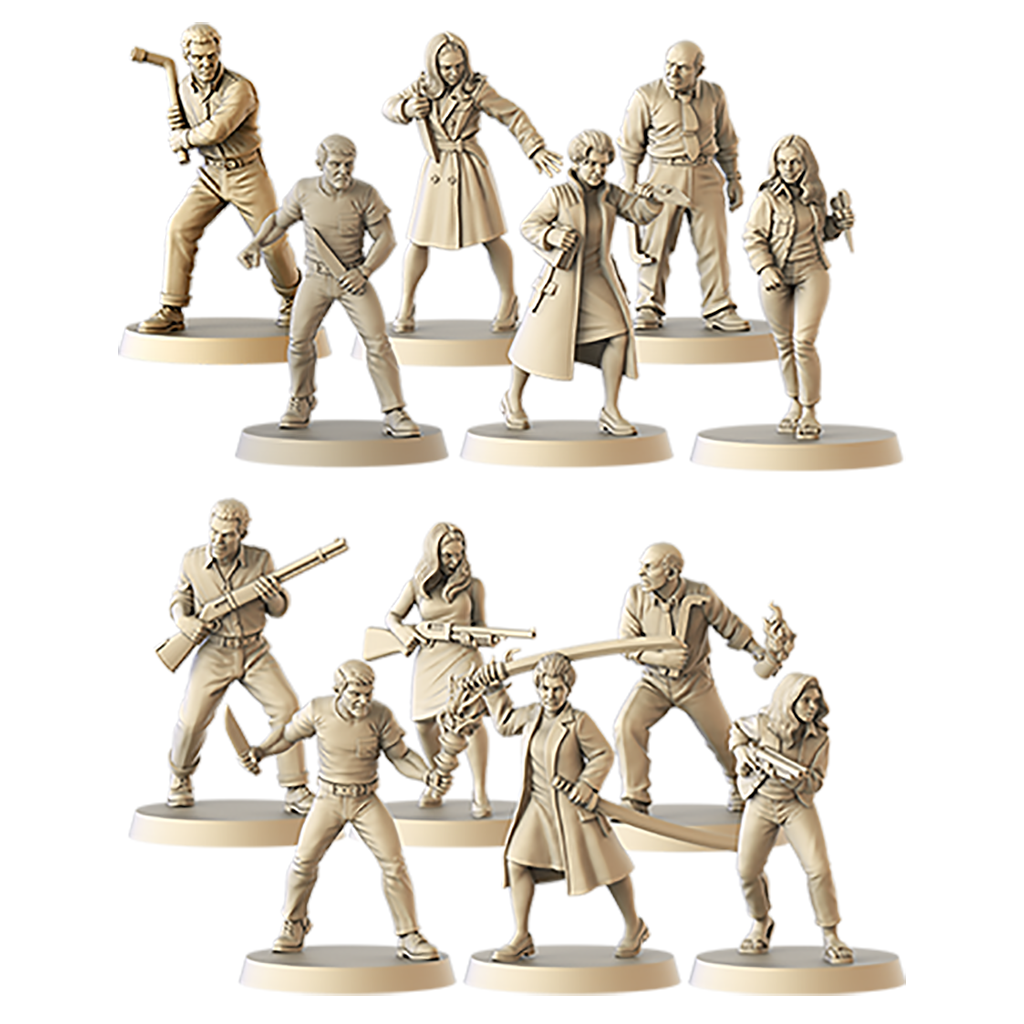 Zombicide: Night of the Living Dead Miniatures Game Set Survivor Sets