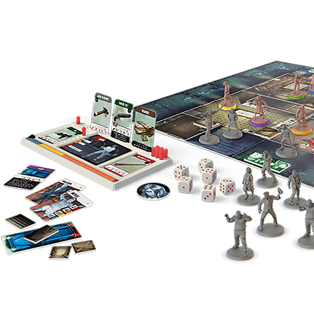 Zombicide: Night of the Living Dead Miniatures Game Set Play Close Up