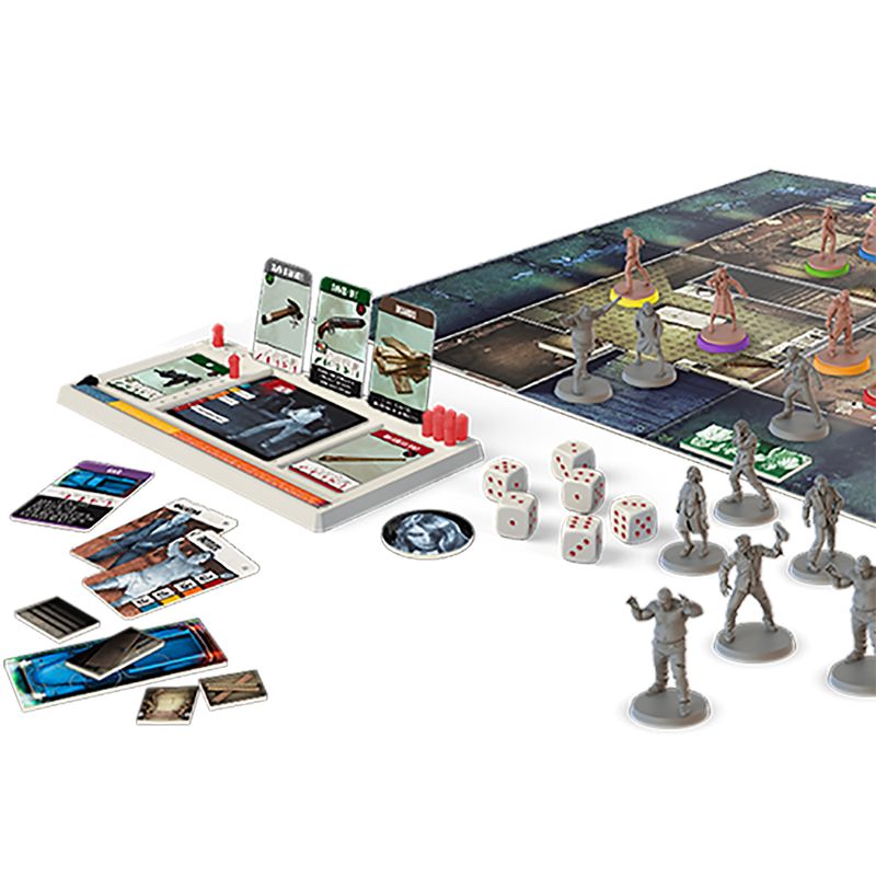 Zombicide: Night of the Living Dead Miniatures Game Set Play Close Up