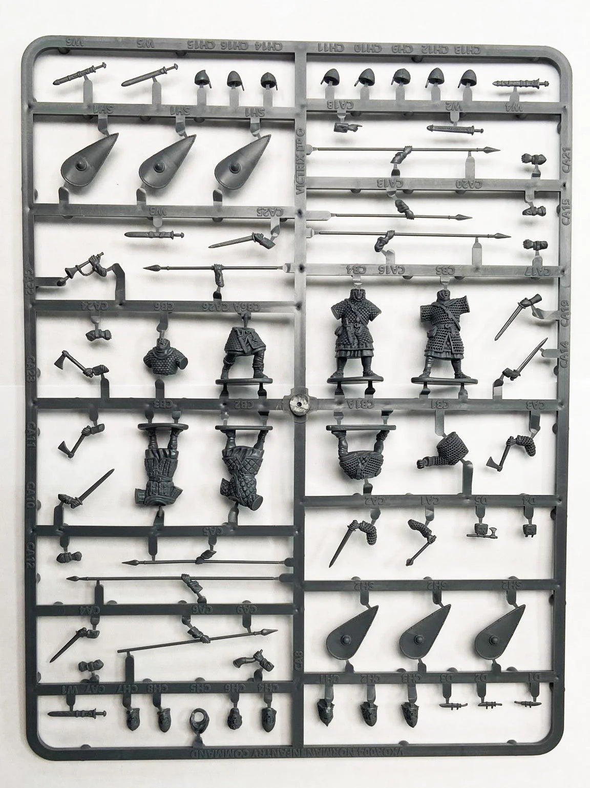 Norman Infantry Skirmish Pack, 28 mm Scale Model Plastic Figures Example Frame 2