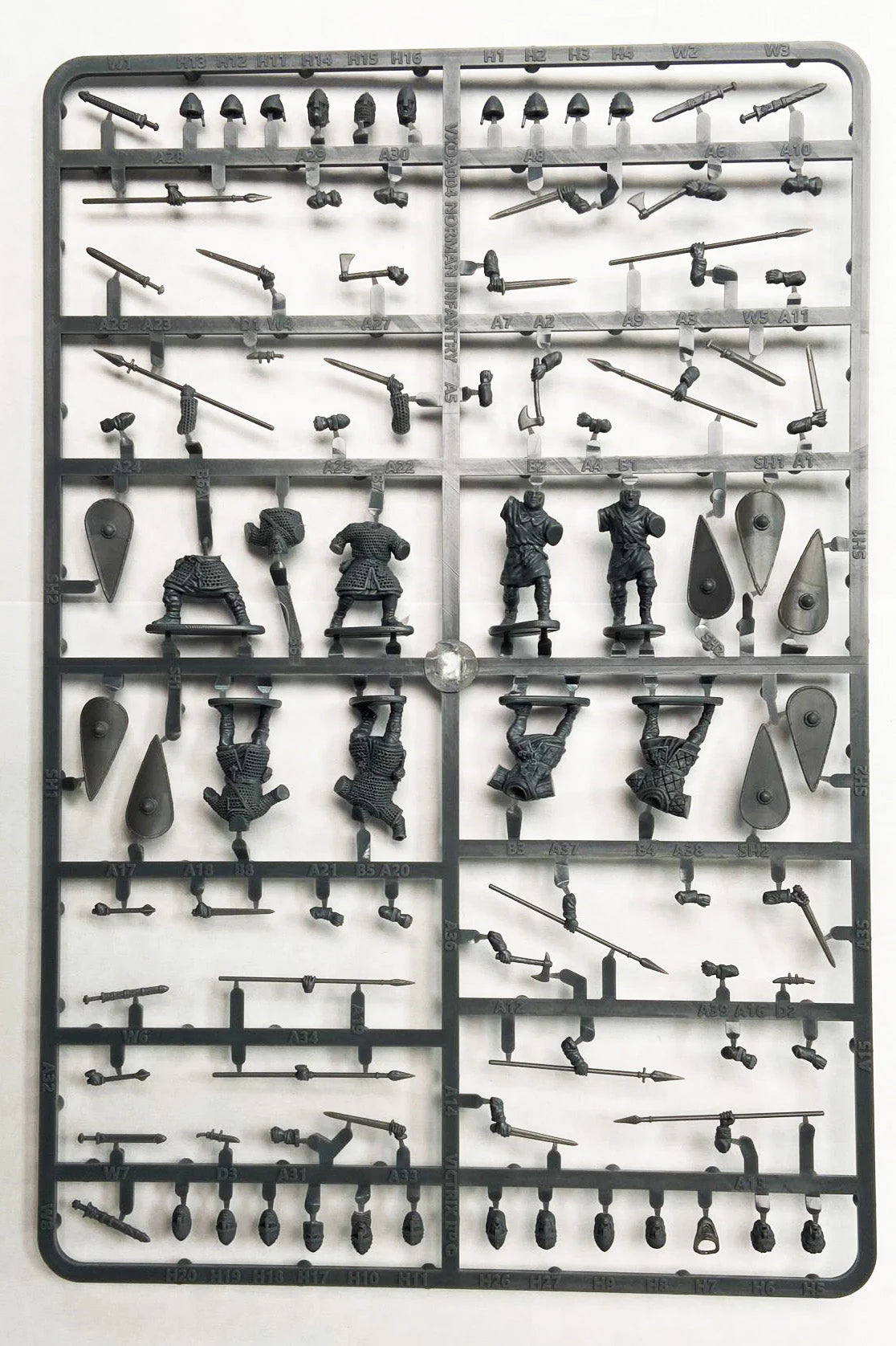 Norman Infantry Skirmish Pack, 28 mm Scale Model Plastic Figures Sample Frame 