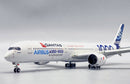 Airbus A350-1000 Airbus House / Qantas Livery (F-WMIL) Flaps Down, 1/400 Scale Diecast Model Left Front View Close Up