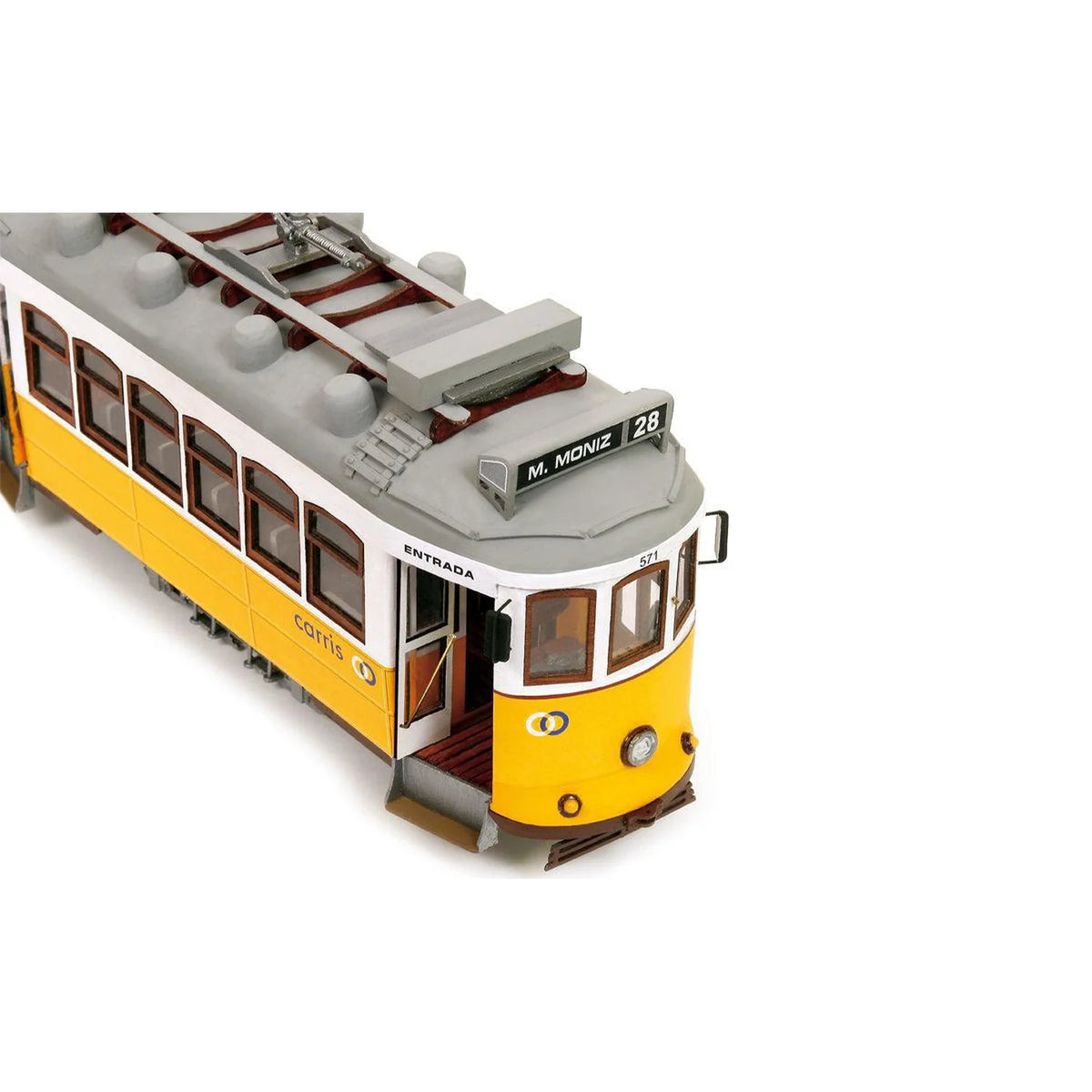 Laser cut hardwood timber sheets for window frames and structural cabin walls of the Occre Lisboa tram 

