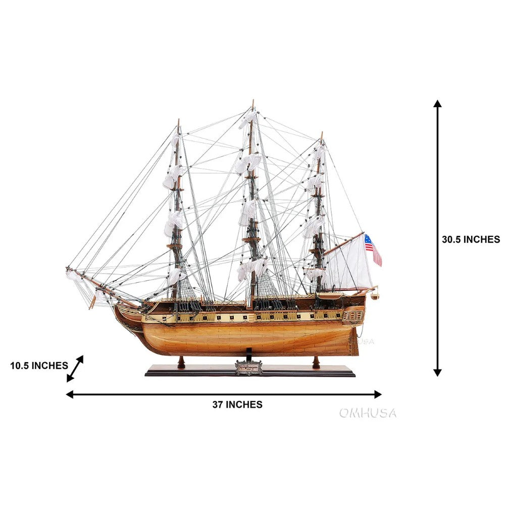 Dimension of Old Modern Handicrafts USS Constitution Admiral Line handcrafted wooden ship model