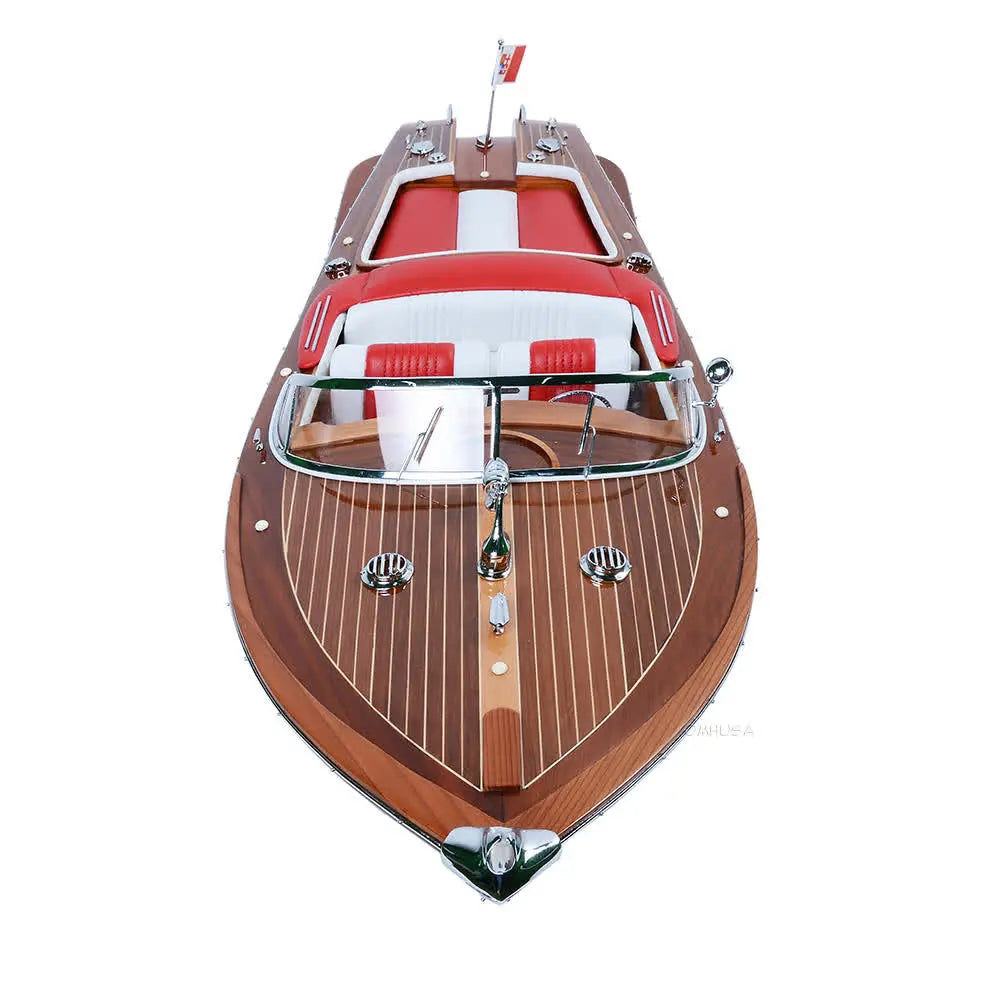 Old Modern Handicrafts Aquarama Exclusive Edition wooden speedboat model bow View