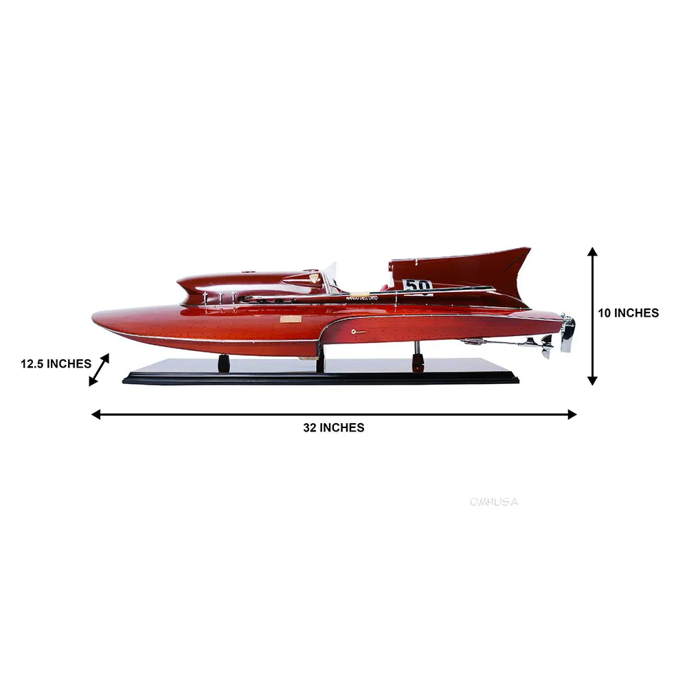 Old Modern Handicrafts Aquarama Exclusive Edition Ferrari Hydroplane side view dimensions