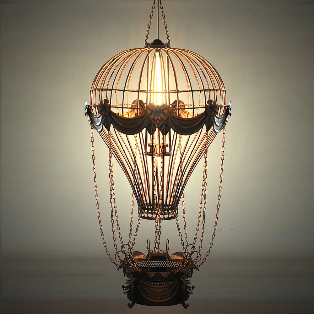 Old Modern Handicrafts hot air balloon pendant light – hanging installation view