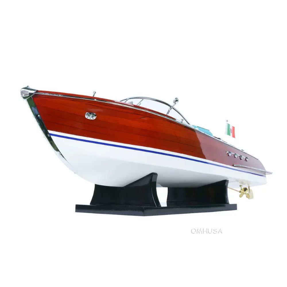 Old Modern Handicrafts Riva Aquarama wooden model – port bow upward view