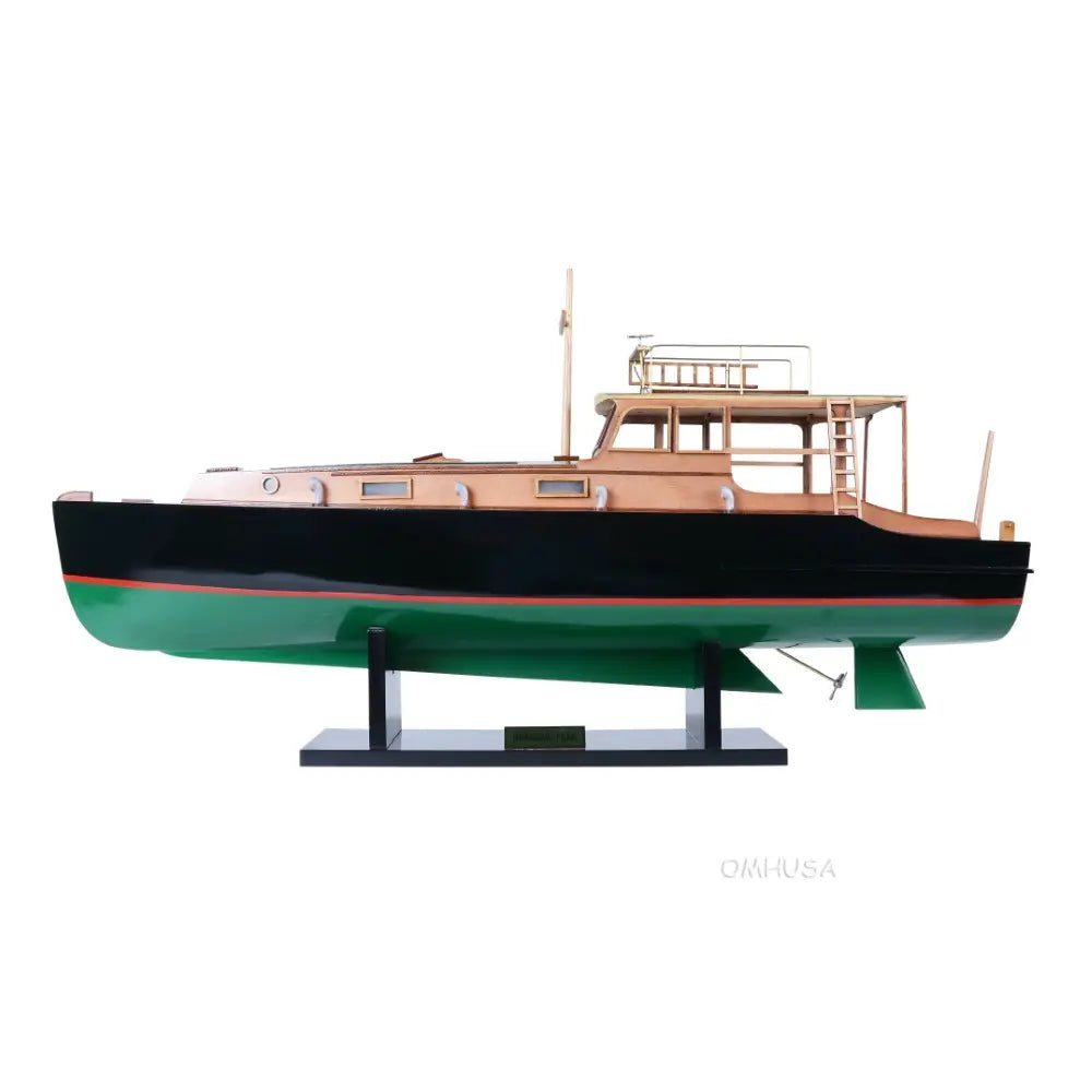 Old Modern Handicrafts Hemingway Pilar handcrafted wooden fishing boat model port side profile 
