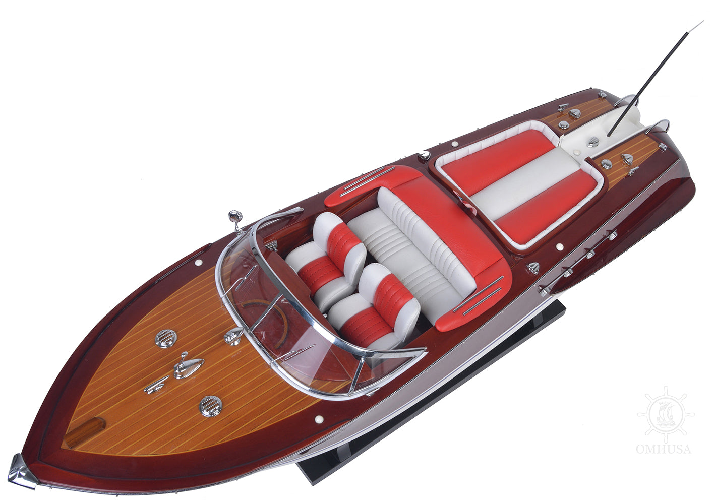 Old Modern Handicrafts Riva Aquarama Exclusive Edition RC wooden model top deck view with fine detailing