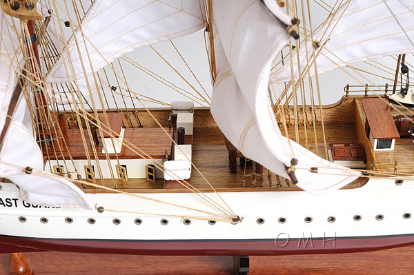 Admiships Close-up of rigging and wooden cabins on US Coast Guard Eagle model