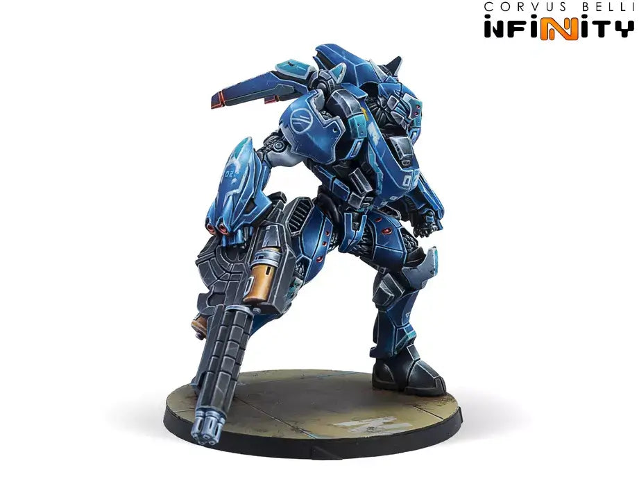 28mm scale PanOceania Cutter TAG for Infinity high-tech sci-fi wargaming.