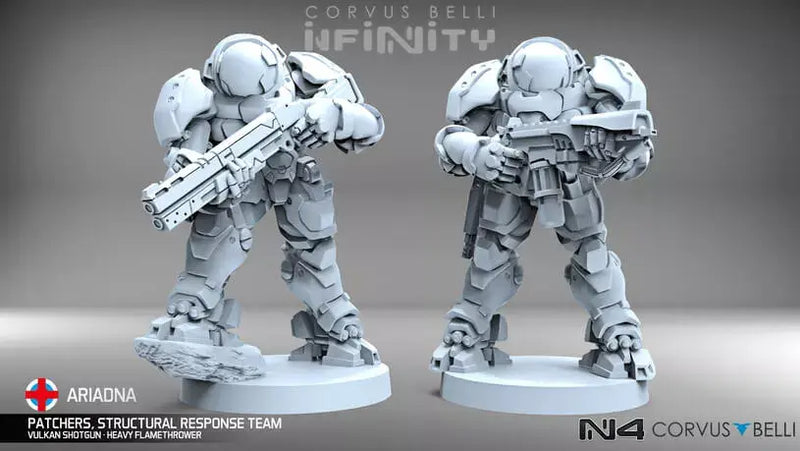 Infinity Ariadna Patchers Structural Response Team Unpainted Close Up