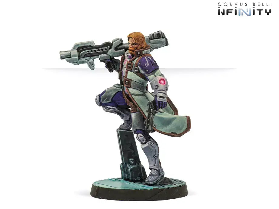 Infinity CodeOne ALEPH Phoenix (Heavy Rocket Launcher) Miniature Game Figure Side View