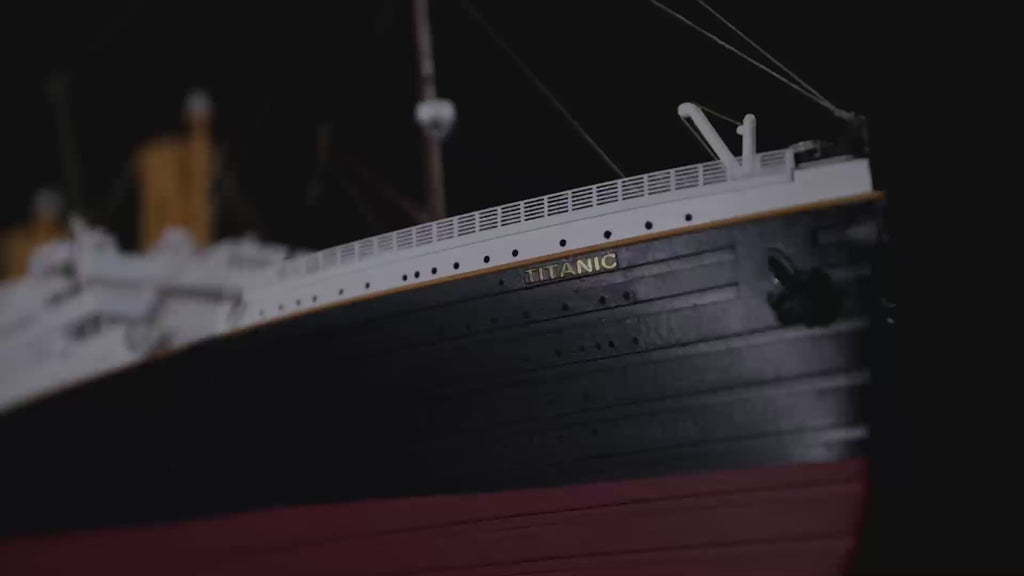 Occre 1/300 scale RMS Titanic wooden model kit  display video