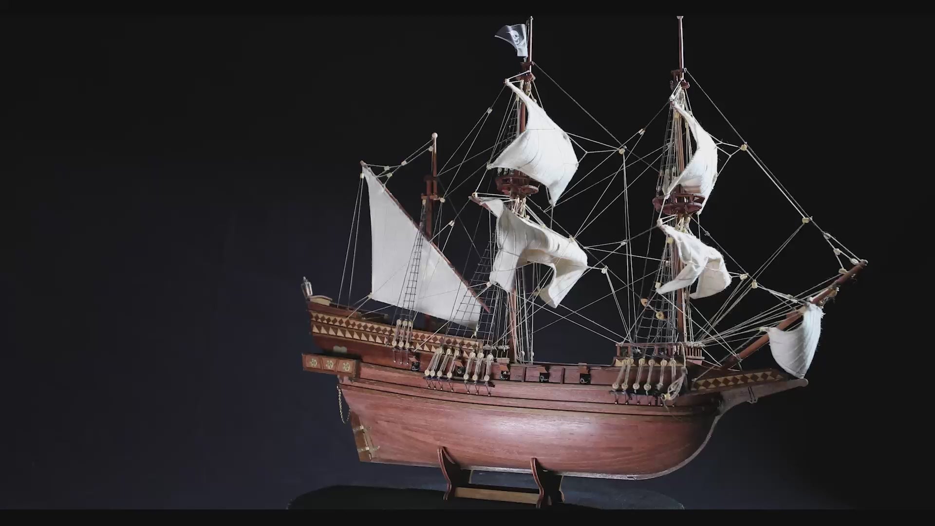 Occre 1/100 scale Buccaneer pirate ship wooden model kit display video