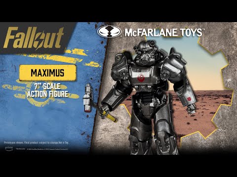 McFarlane Toys Maximus Fallout Season 2 action figure in T-60 Power Armor with Super Sledge, 7-inch scale collectible Video