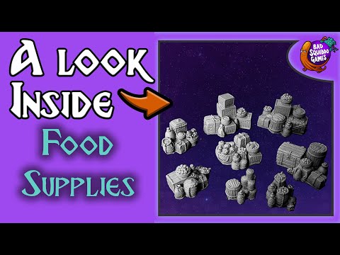 Bad Squiddo 28mm Food Supplies (8) resin accessories overview viedo