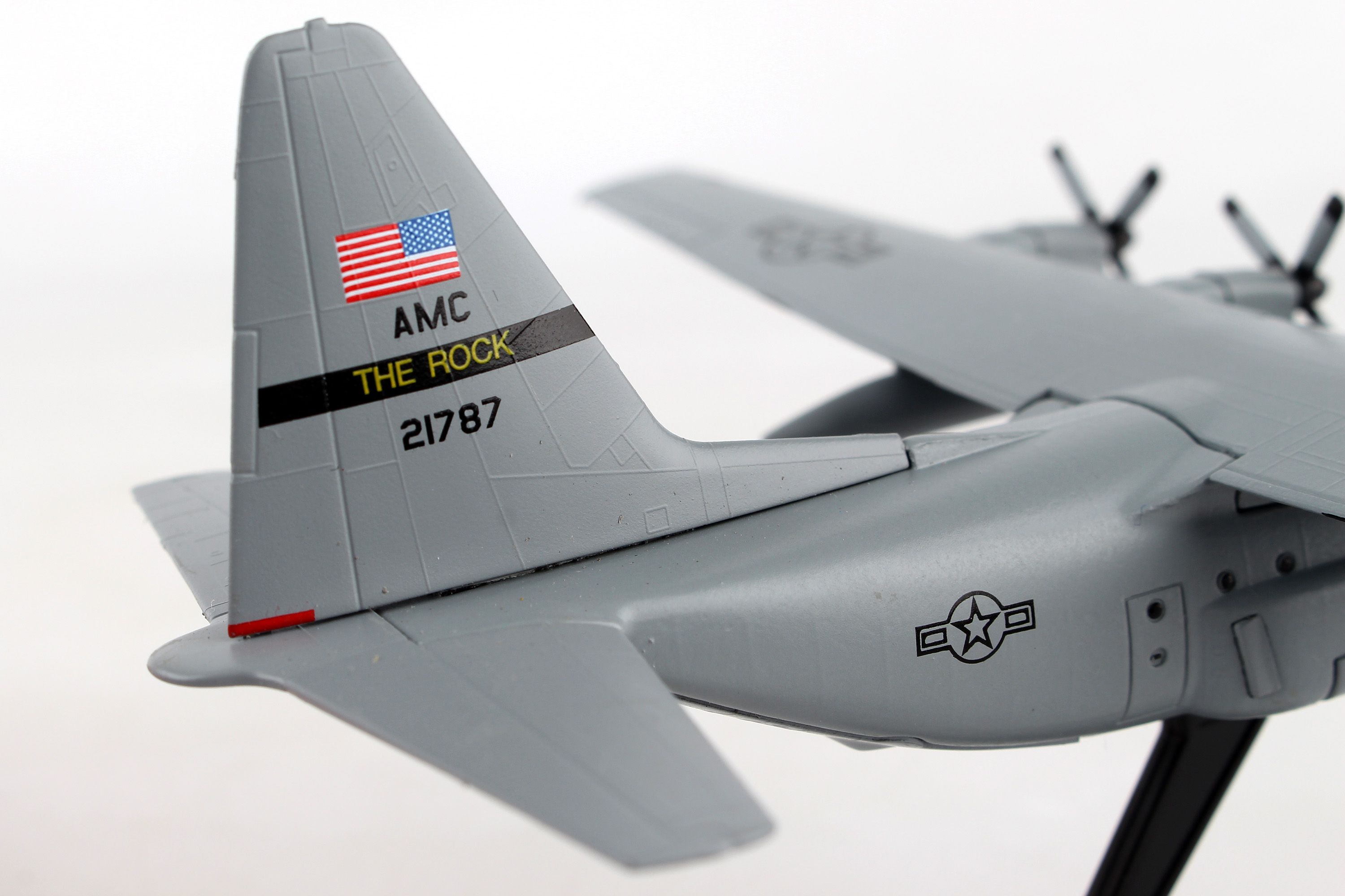 Lockheed Martin C-130 Hercules USAF “Spare 617”, 1/200 Scale Model Tail Close Up