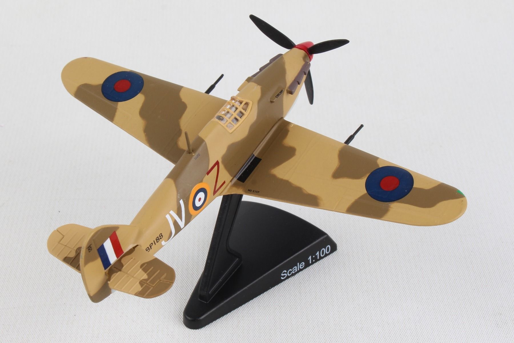 Hawker Hurricane Mk II Royal Air Force (RAF) 1/100 Scale Model Right Rear View