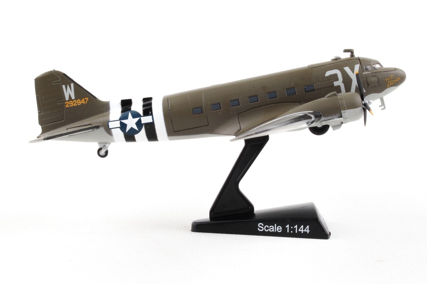 Douglas C-47 Skytrain “That’s All Brother” 1/144 Scale Model Right Side View