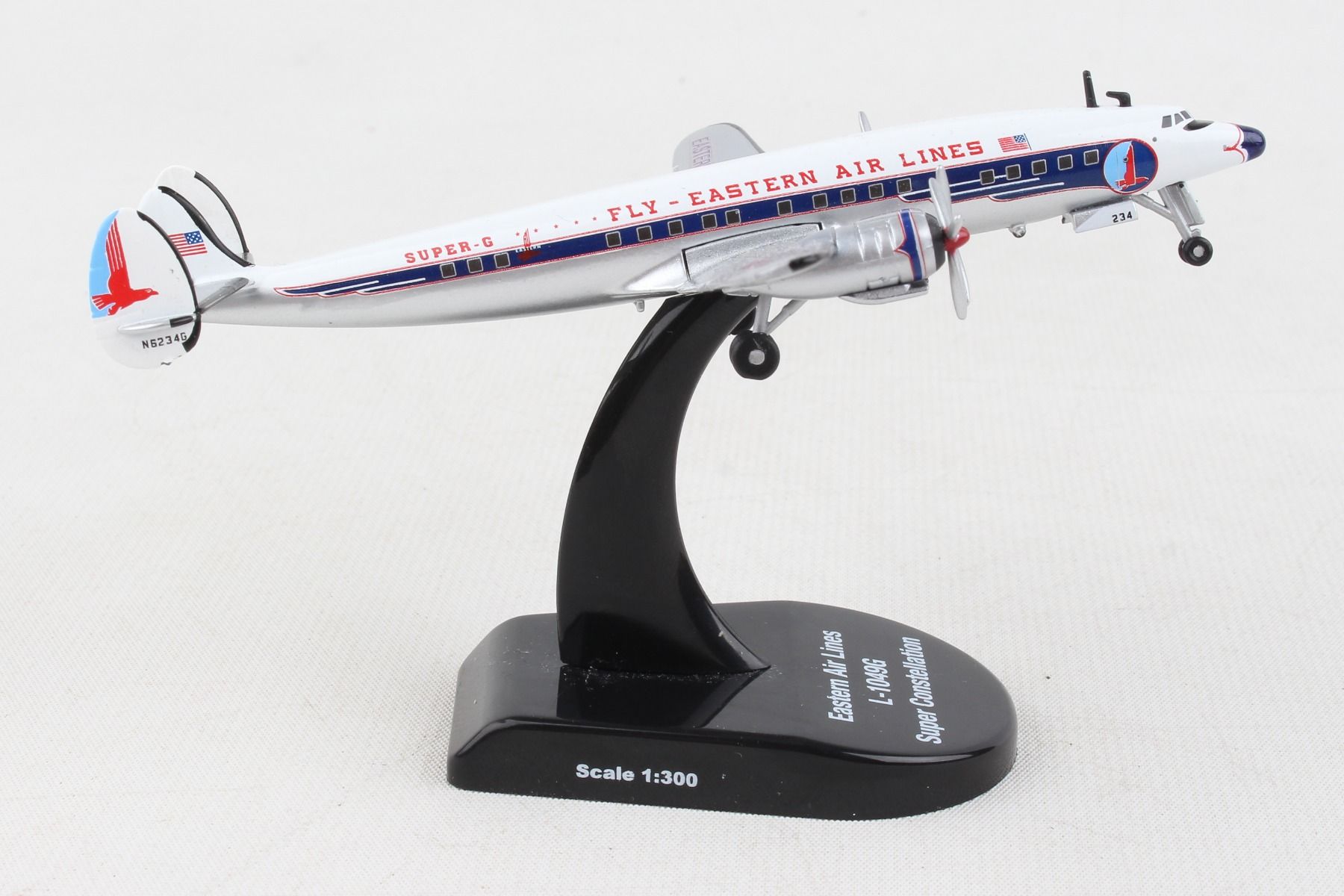 Lockheed L-1049 Super Constellation Eastern Airlines 1/300 Scale Model Right Side View