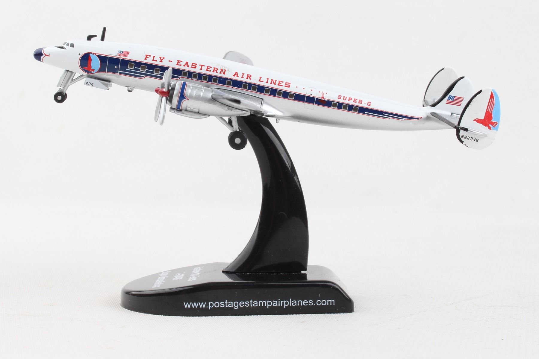 Lockheed L-1049 Super Constellation Eastern Airlines 1/300 Scale Model Left Side View