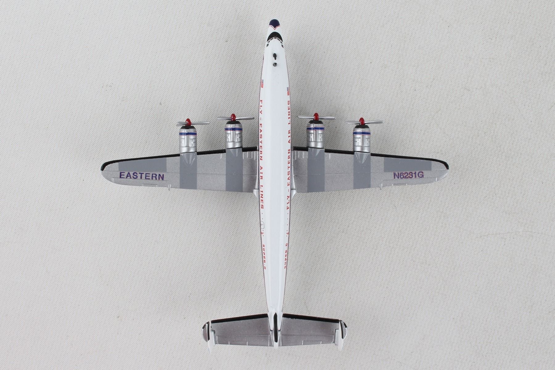 Lockheed L-1049 Super Constellation Eastern Airlines 1/300 Scale Model Top View