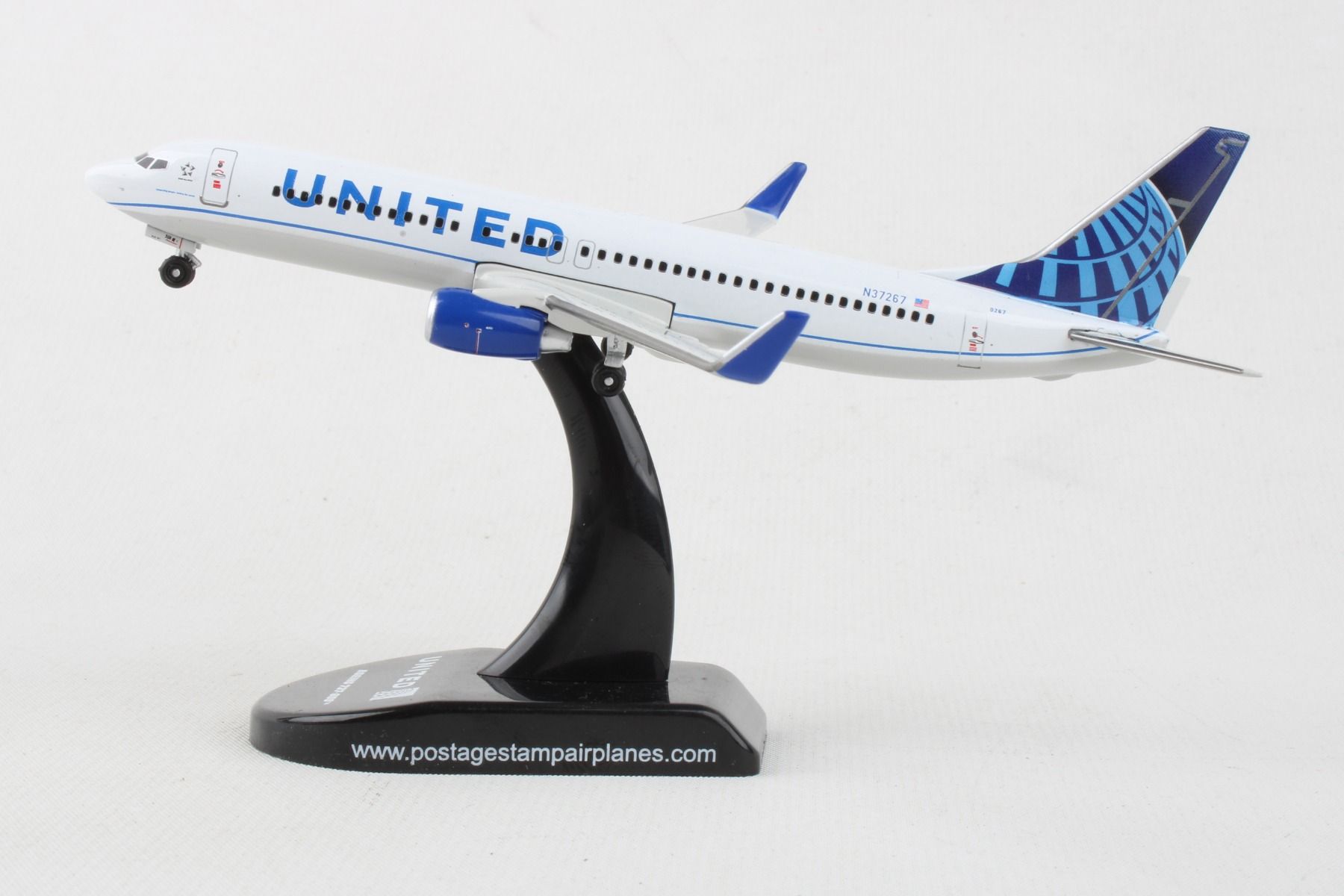 Boeing 737-800 United Airlines, 1/300 Scale Diecast Model Left Side View