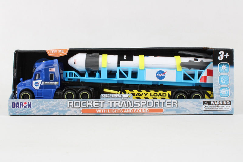 Space Adventure Rocket Transporter with Lights & Sound Side View In Packaging
