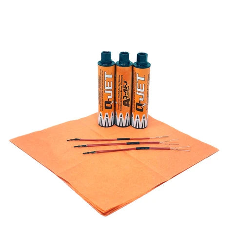 Quest Q-Jet composite propellant model rocket motors with FirstFire Micro igniters and recovery wadding