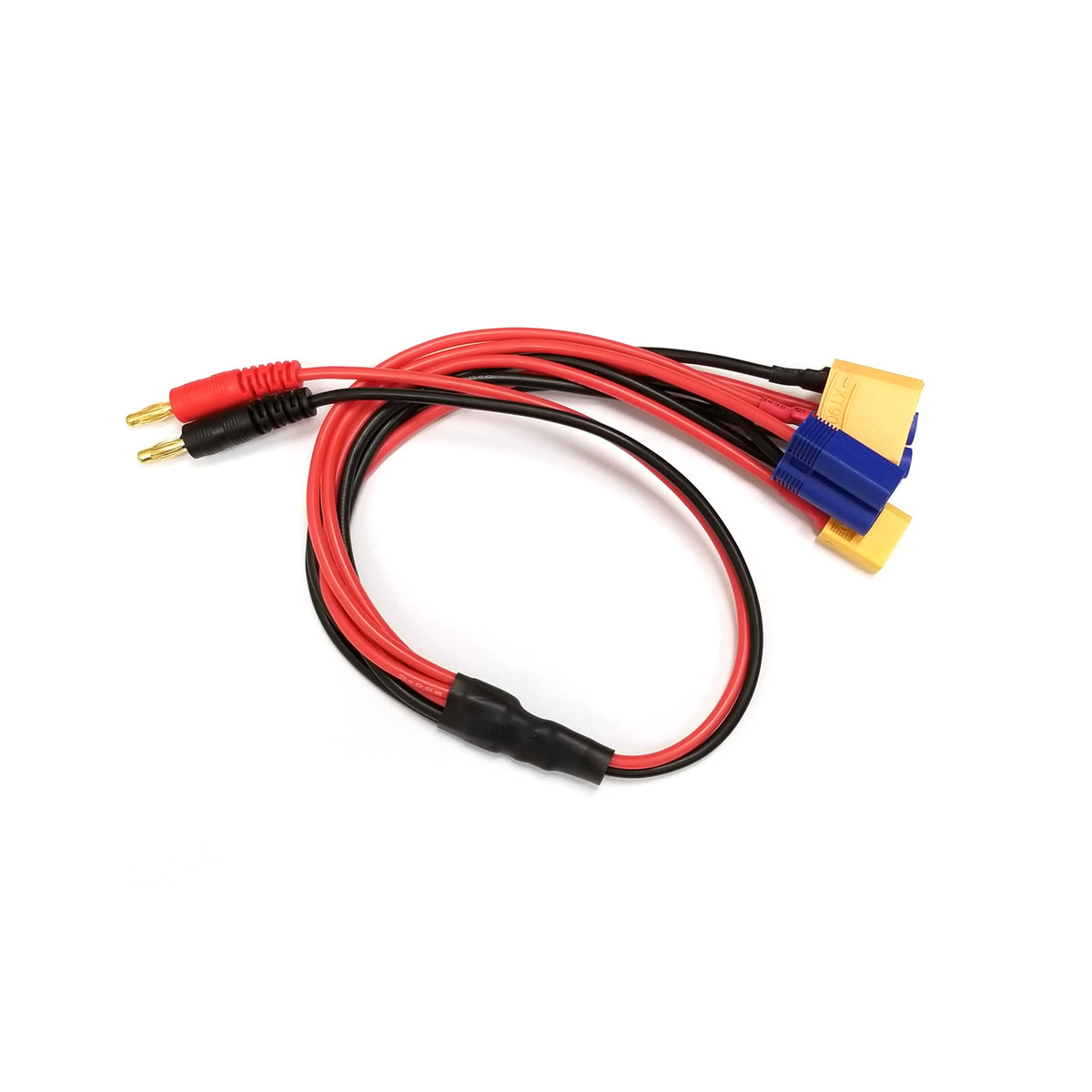 Racers Edge 4-Function Multi-Plug Charge Adapter to Male 4mm Bullets (XT60, XT90, EC3, EC5)