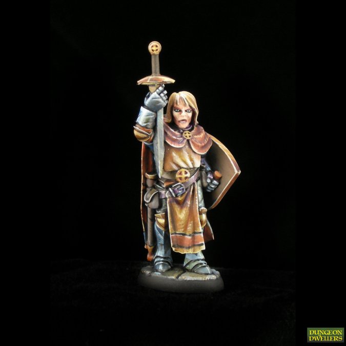 Painted Reaper Miniatures Sir Danarel The Holy 28mm scale plastic figure 07076 sculpted by Bobby Jackson. 