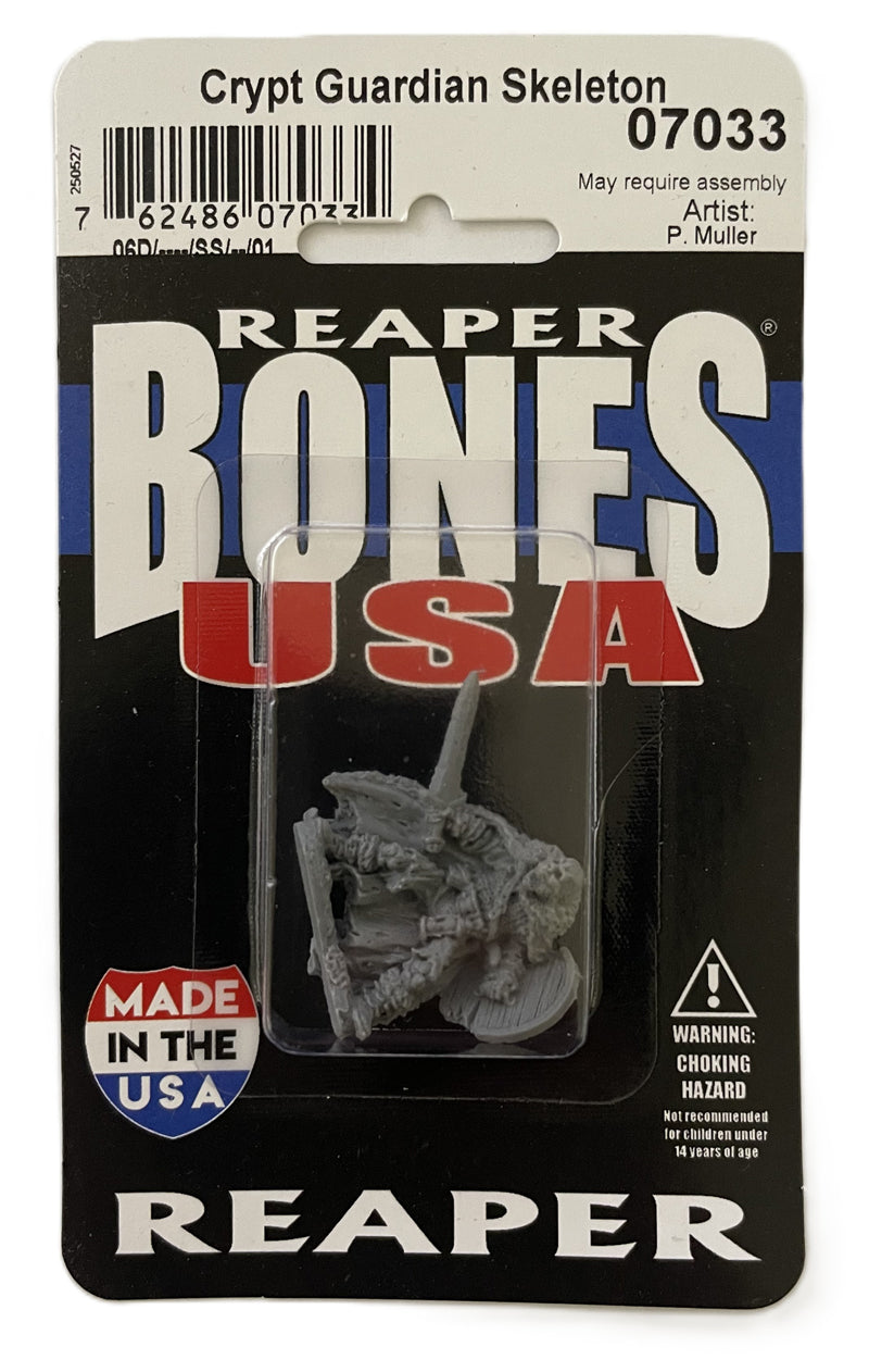 Reaper Miniatures Crypt Guardian Skeleton 28Mm Scale Miniature Packaging 