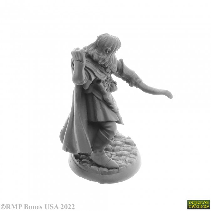 Reaper Miniatures Lanaerel Grayleaf Elf Ranger 28mm scale plastic fantasy miniature right side View