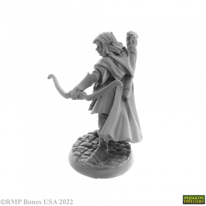 Reaper Miniatures Lanaerel Grayleaf Elf Ranger 28mm scale plastic fantasy miniature left side view