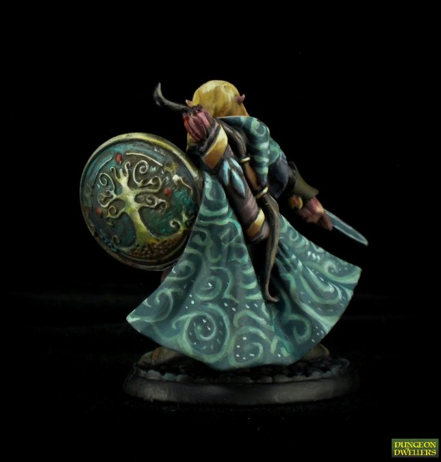 Back View Reaper Miniatures Mellonir Windrunner Elf Warrior 28Mm Scale Fantasy Miniature