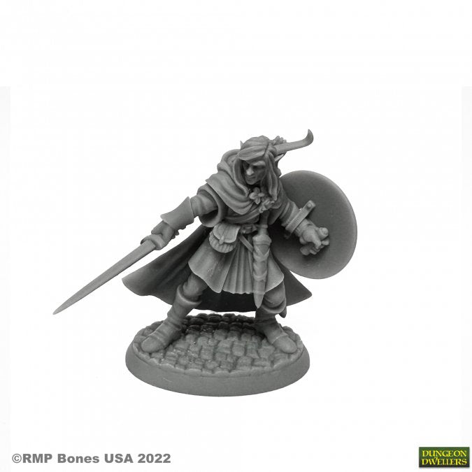 Side View Reaper Miniatures Mellonir Windrunner Elf Warrior 28Mm Scale Fantasy Miniature Unpainted