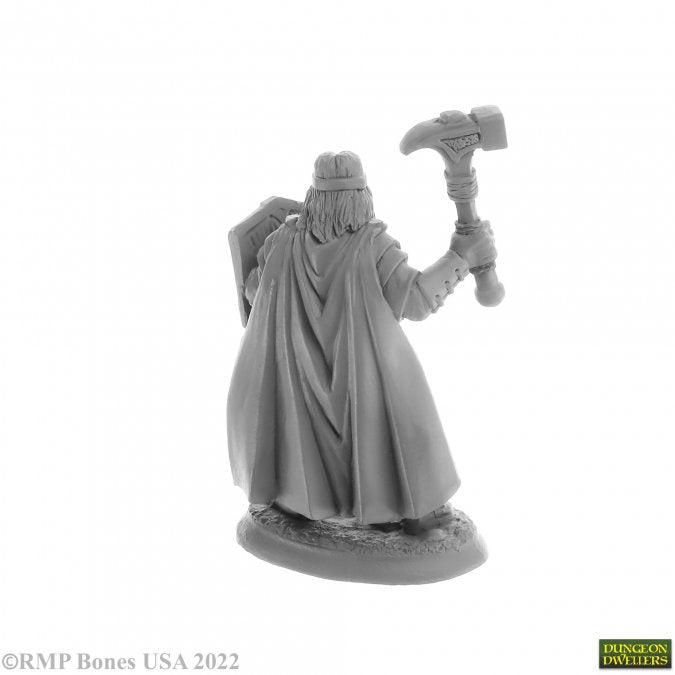 Reaper Miniatures Balzador Human Cleric 28mm unpainted plastic figure rear view