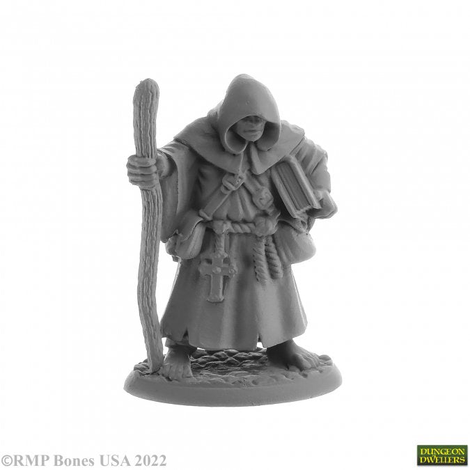 Reaper Miniatures Brother Hammond Traveling Monk 28mm unpainted plastic figure front view