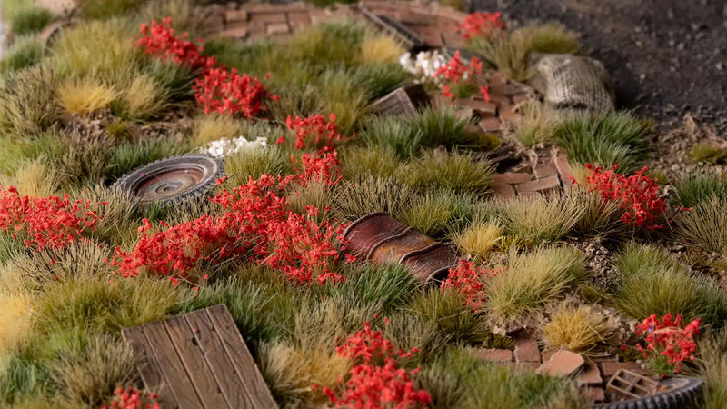 Red Flowers Tuft Set 6mm Diorama