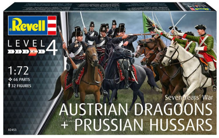 Revell Germany 1/72 scale Austrian Dragoons and Prussian Hussars Level 4 model kit box front packaging