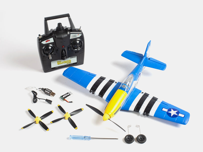 North American P-51D Mustang Ready To Fly Park Flyer Radio-Controlled Warbird Kit Contents